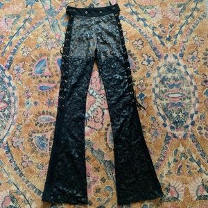 Lace Up Flair Pants